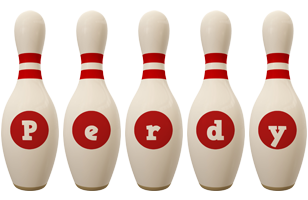 Perdy bowling-pin logo