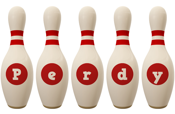 Perdy bowling-pin logo