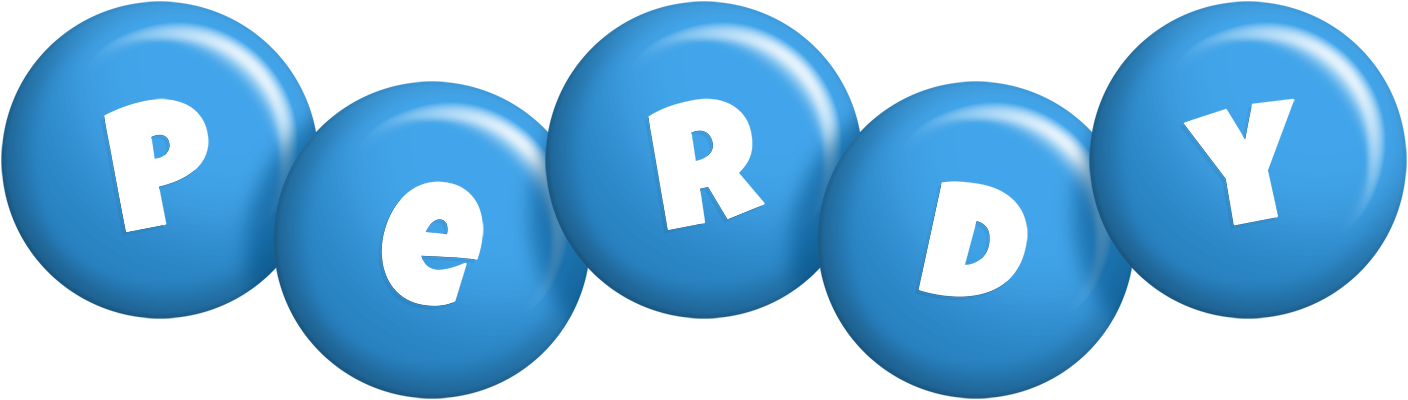 Perdy candy-blue logo