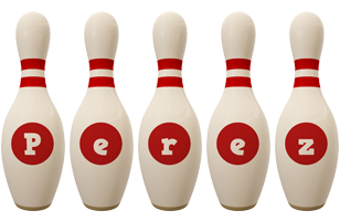 Perez bowling-pin logo