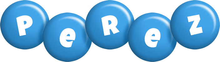 Perez candy-blue logo