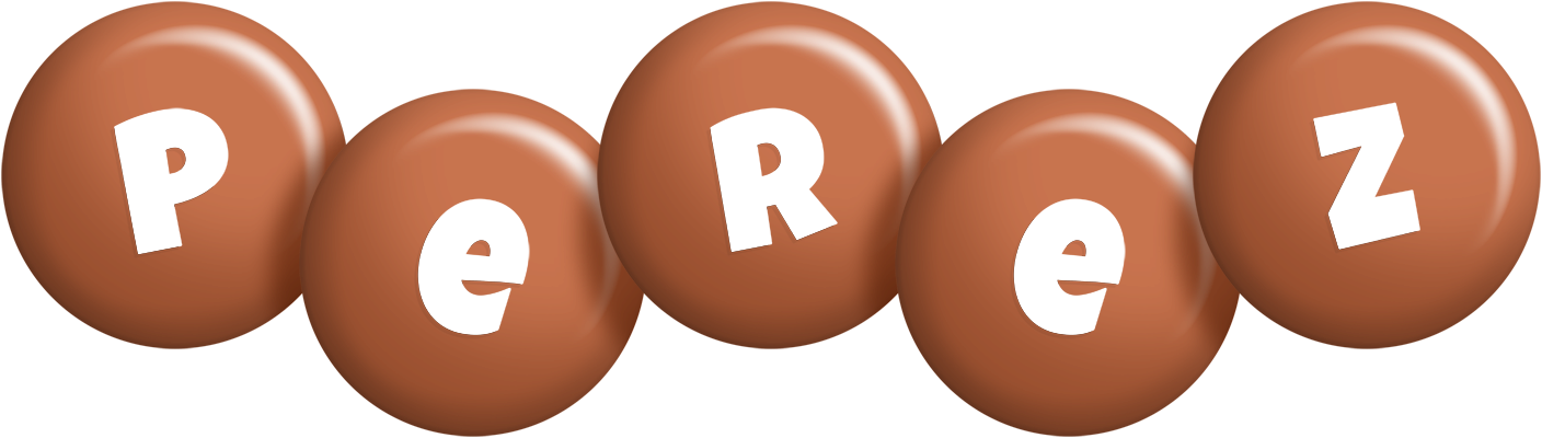 Perez candy-brown logo