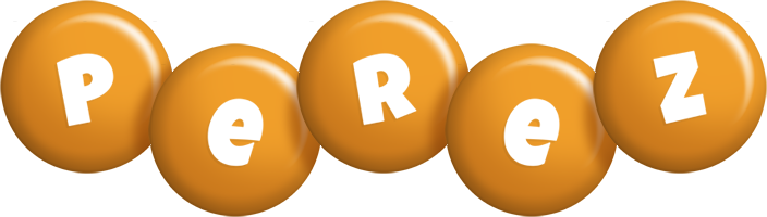 Perez candy-orange logo
