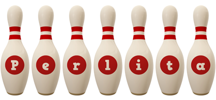 Perlita bowling-pin logo