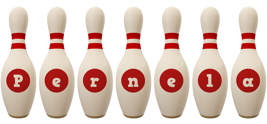 Pernela bowling-pin logo
