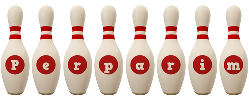 Perparim bowling-pin logo