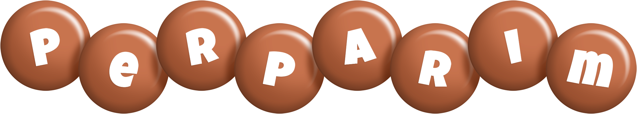 Perparim candy-brown logo