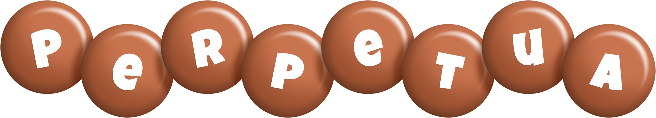 Perpetua candy-brown logo