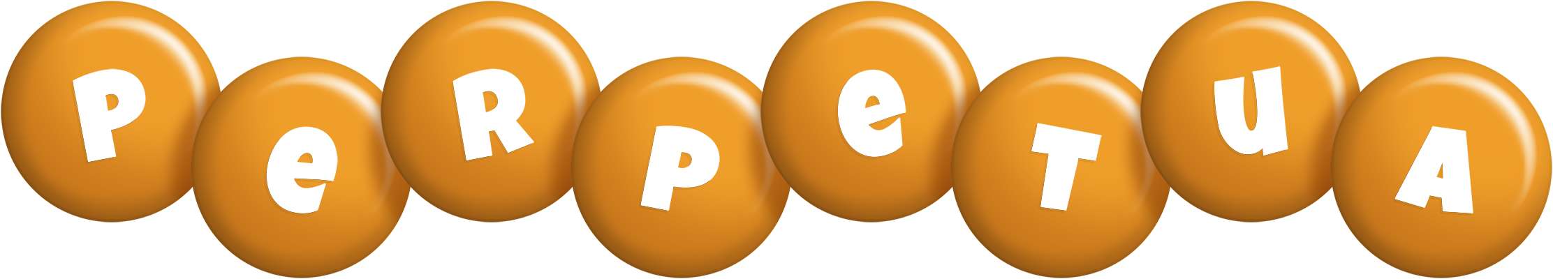 Perpetua candy-orange logo