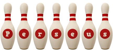 Perseus bowling-pin logo