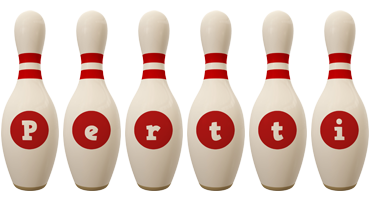 Pertti bowling-pin logo