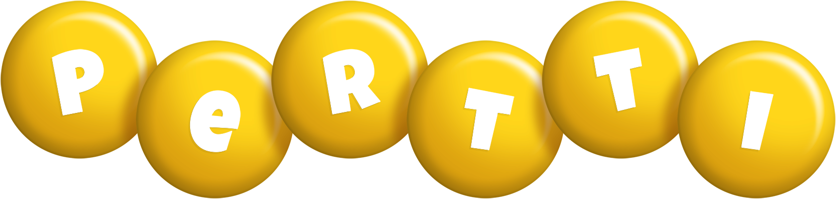 Pertti candy-yellow logo