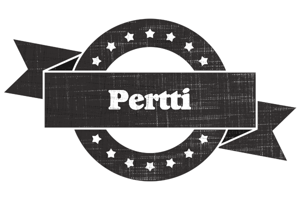 Pertti grunge logo