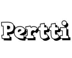 Pertti snowing logo