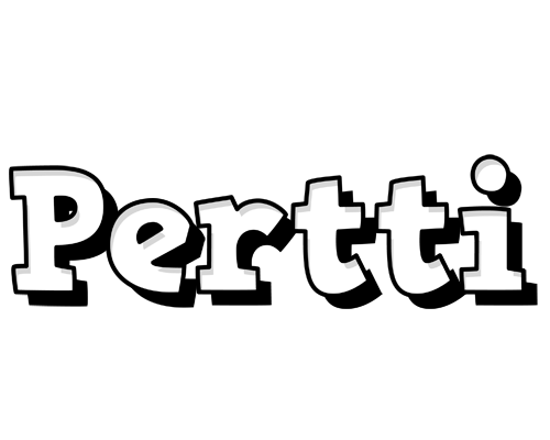 Pertti snowing logo