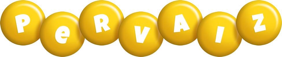 Pervaiz candy-yellow logo