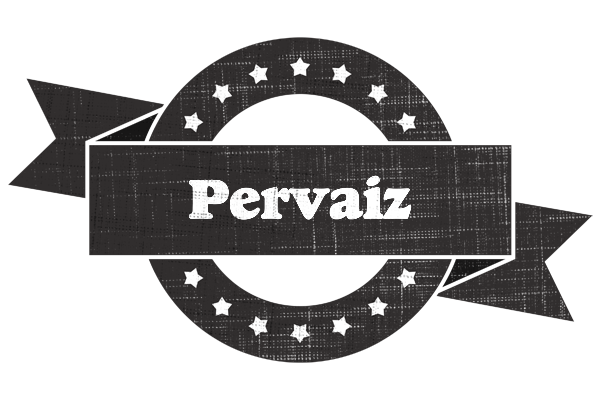 Pervaiz grunge logo