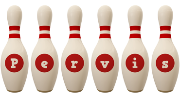 Pervis bowling-pin logo