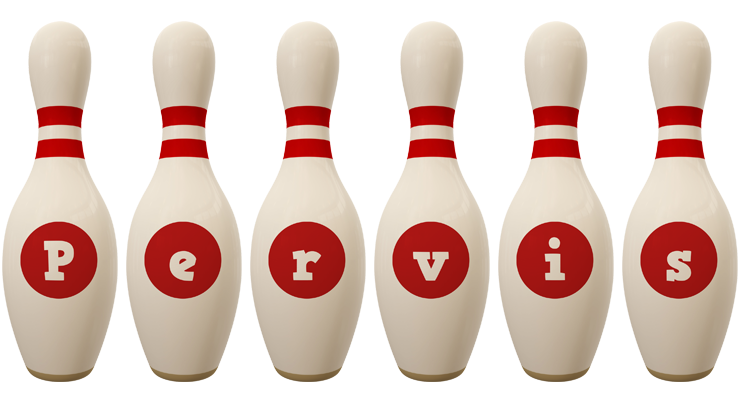 Pervis bowling-pin logo