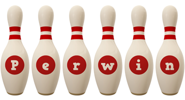 Perwin bowling-pin logo