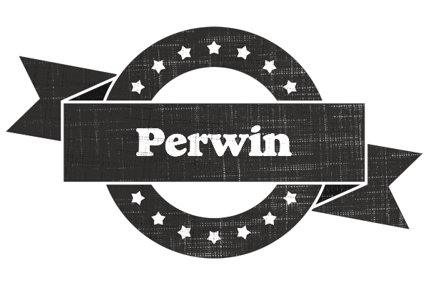 Perwin grunge logo