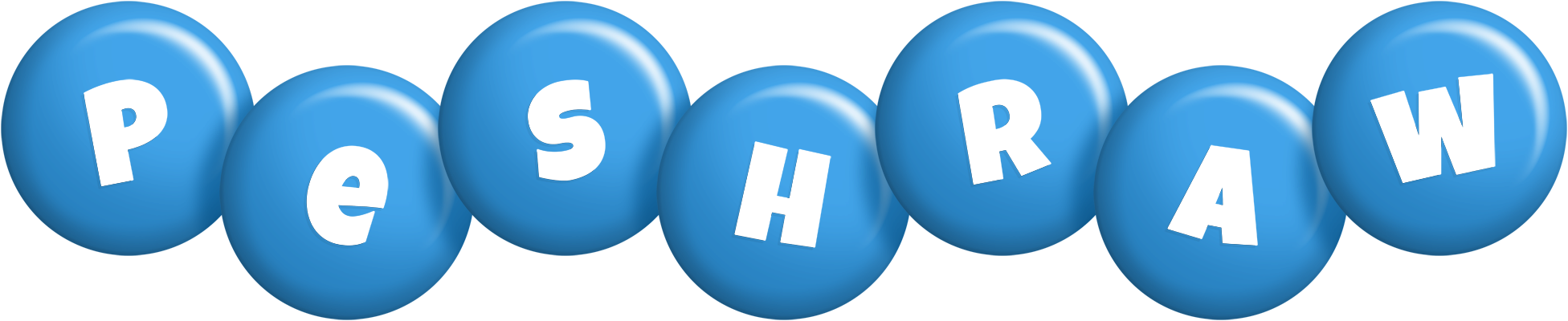 Peshraw candy-blue logo