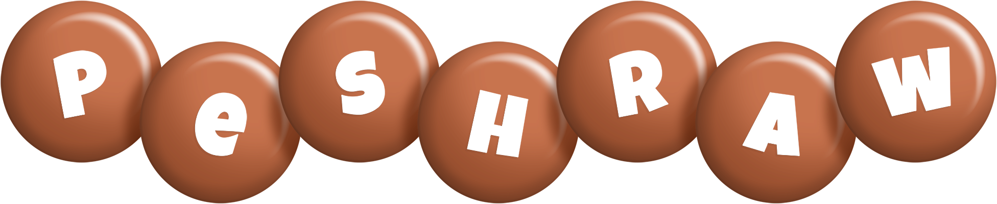 Peshraw candy-brown logo