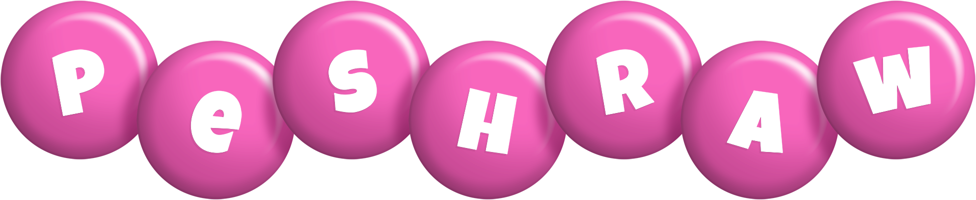 Peshraw candy-pink logo