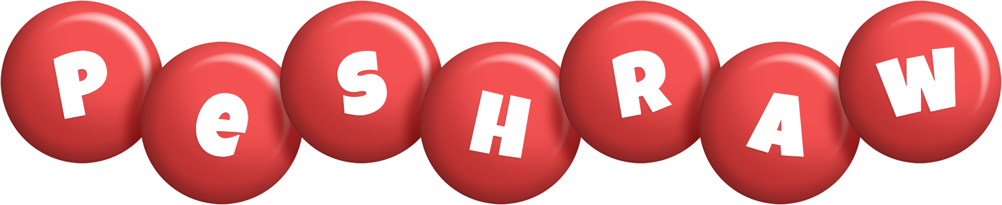 Peshraw candy-red logo