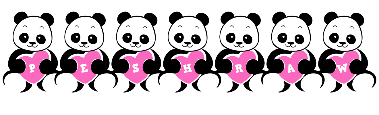 Peshraw love-panda logo