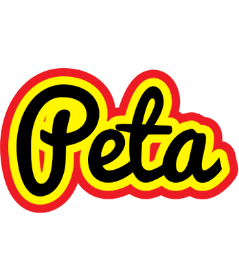 Peta flaming logo