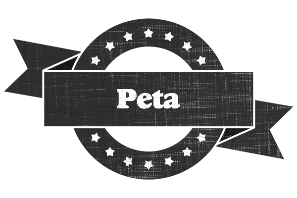 Peta grunge logo