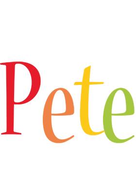 Pete birthday logo