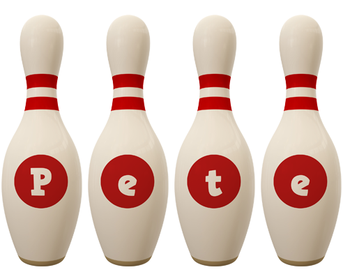Pete bowling-pin logo
