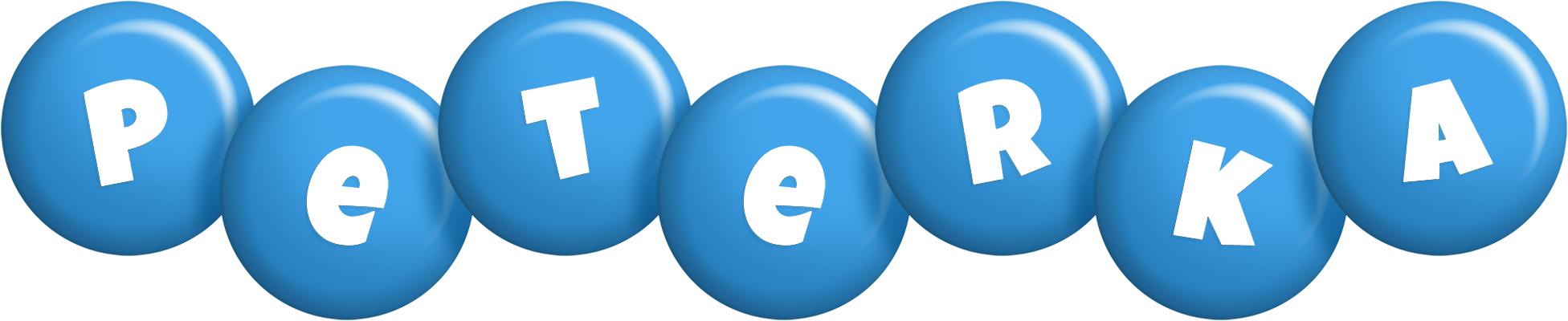 Peterka candy-blue logo