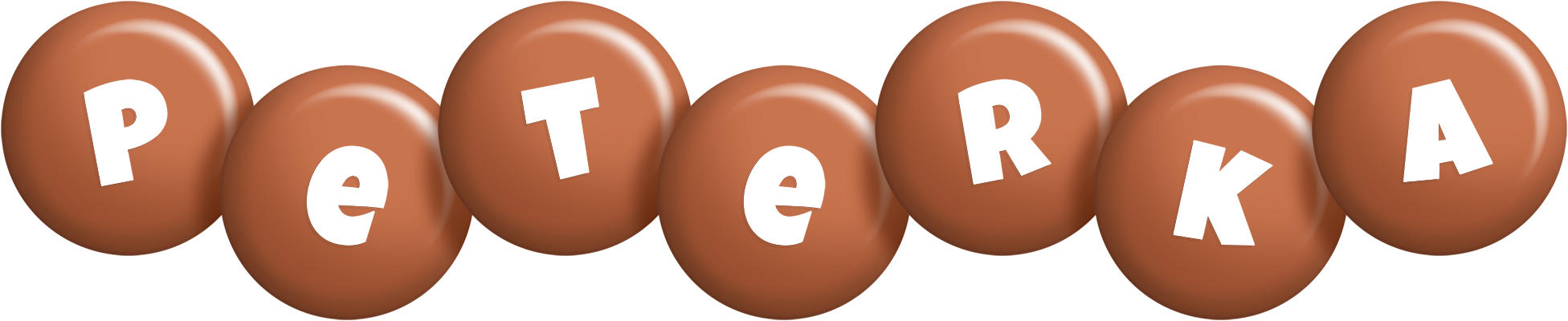 Peterka candy-brown logo
