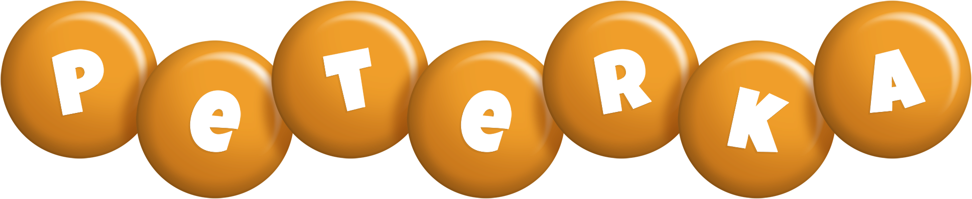 Peterka candy-orange logo