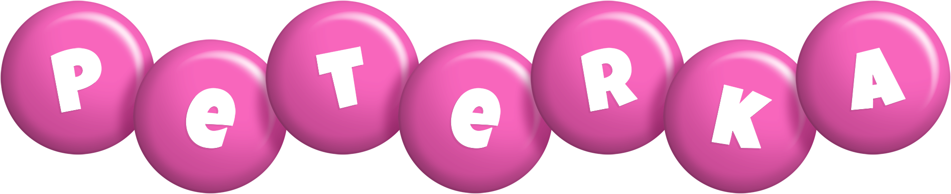 Peterka candy-pink logo