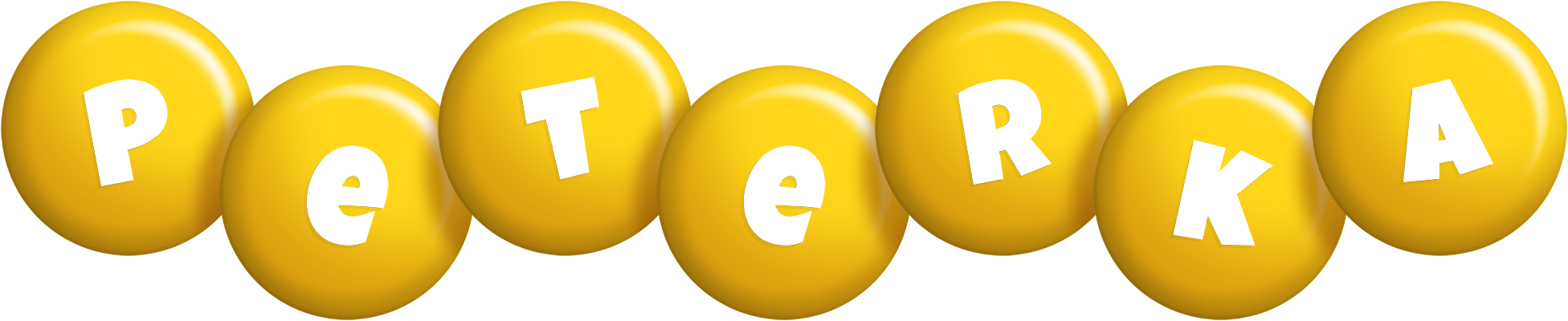Peterka candy-yellow logo