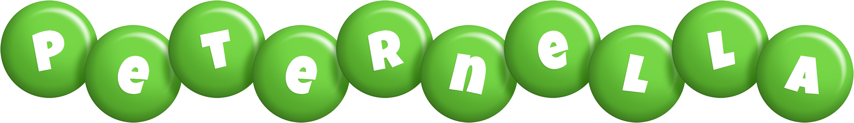 Peternella candy-green logo