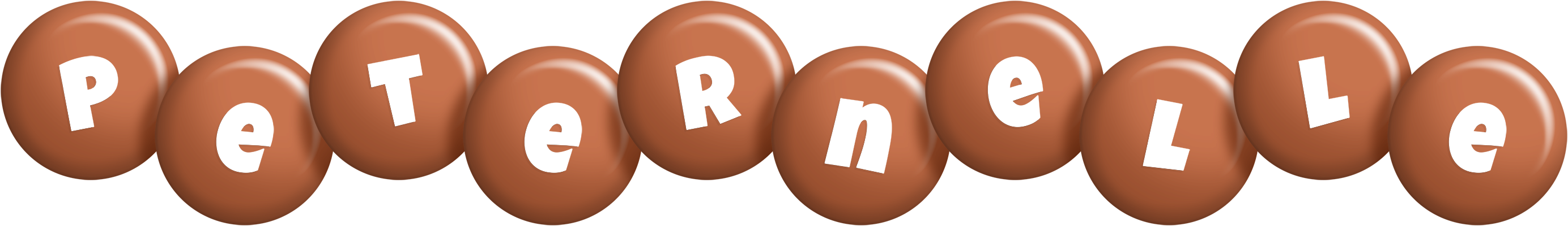 Peternelle candy-brown logo