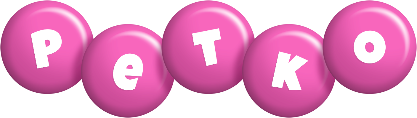 Petko candy-pink logo
