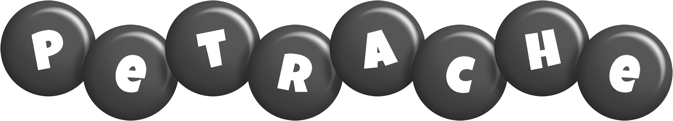 Petrache candy-black logo
