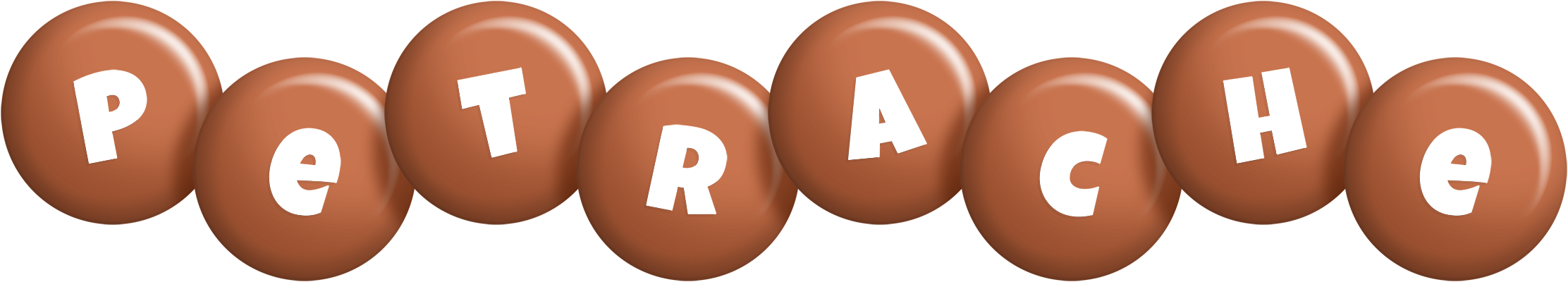Petrache candy-brown logo