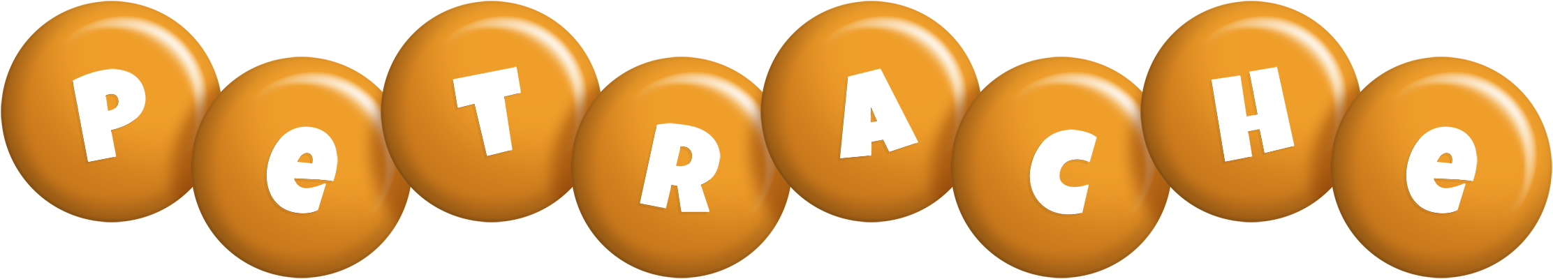 Petrache candy-orange logo