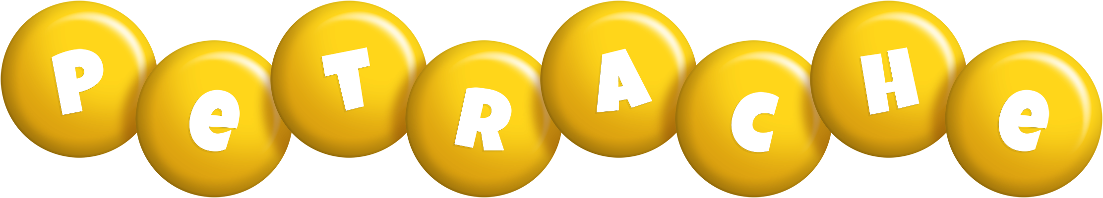 Petrache candy-yellow logo