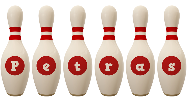 Petras bowling-pin logo
