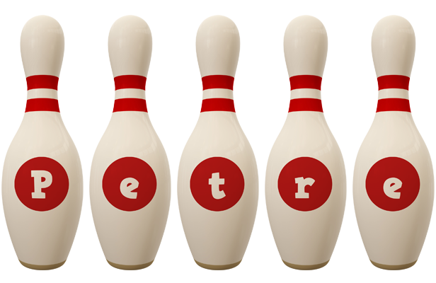 Petre bowling-pin logo