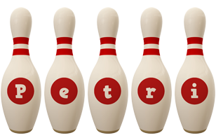 Petri bowling-pin logo