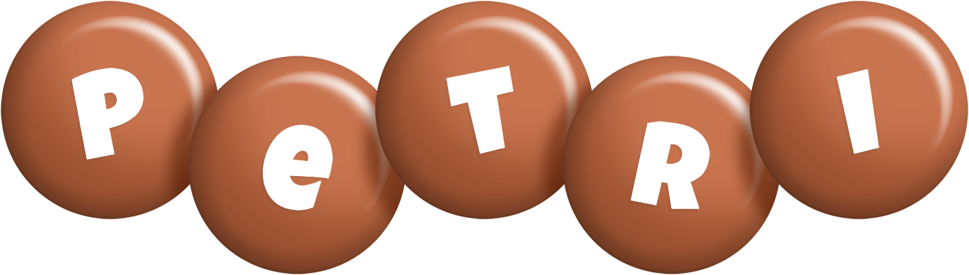 Petri candy-brown logo
